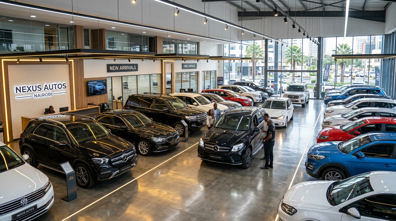 Showroom automobile avec véhicules neufs et d'occasion au Bénin